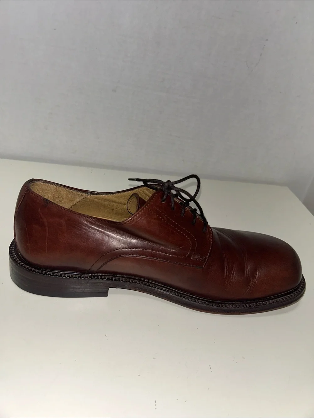 Footprints by Birkenstock Handmade Brown Leather Lace-Up Oxford Shoe